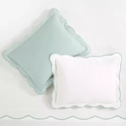 Blue Scallop Edge 3-pc. Full/Queen Duvet Cover Set