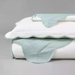 Blue Scallop Edge 3-pc. King Duvet Cover Set