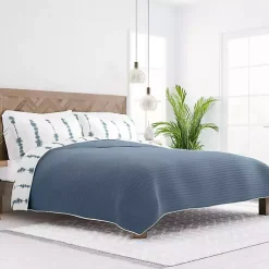 Blue Shibori Reversible 2-pc. Twin Quilt Set