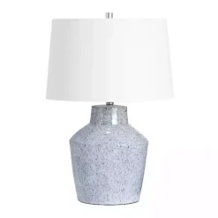 Blue Speckled Ceramic Jar Table Lamp