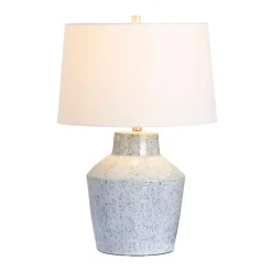 Blue Speckled Ceramic Jar Table Lamp