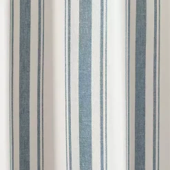 Blue Stripe Farmhouse Curtain Panel Set, 95 in.