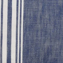 Blue Striped Fringe Table Runner, 72 in.