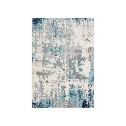 Blue Sutton Contemporary Area Rug, 5x7