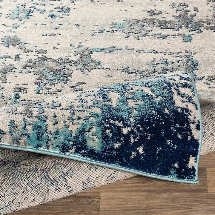 Blue Sutton Contemporary Area Rug, 5x7