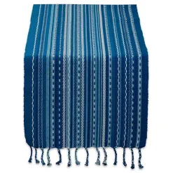 Blue Tonal Stripe Table Runner