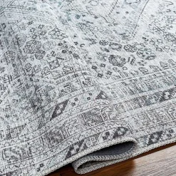 Blue Traditional Washable Area Rug, 6x9