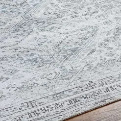 Blue Traditional Washable Area Rug, 6x9