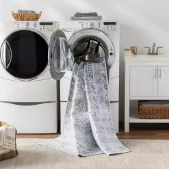 Blue Traditional Washable Area Rug, 6x9