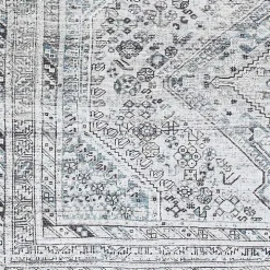 Blue Traditional Washable Area Rug, 7x10