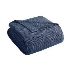 Blue Twin Rylan Knit Blanket