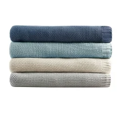 Blue Twin Rylan Knit Blanket