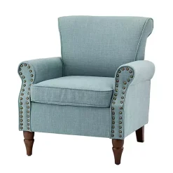 Blue Upholstered Henry Armchair