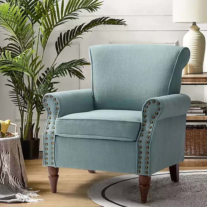 Blue Upholstered Henry Armchair