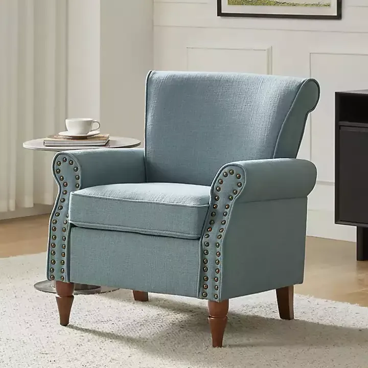 Blue Upholstered Henry Armchair