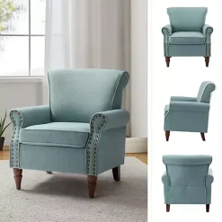Blue Upholstered Henry Armchair