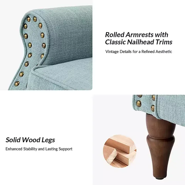 Blue Upholstered Henry Armchair