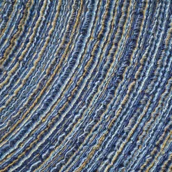 Blue Variegated Round Placemats, Set of 6