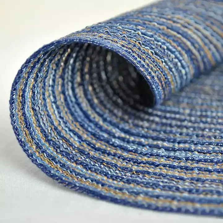 Blue Variegated Round Placemats, Set of 6