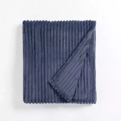 Blue Velvet Corduroy Throw
