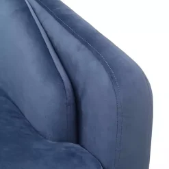 Blue Velvet Tufted Midcentury Modern Accent Chair