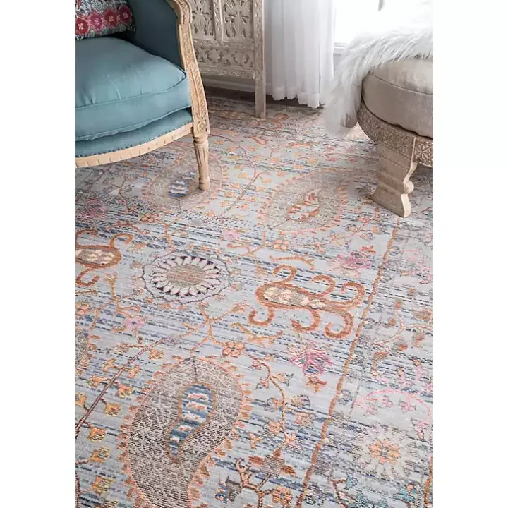Blue Vintage Killian Area Rug, 5x8