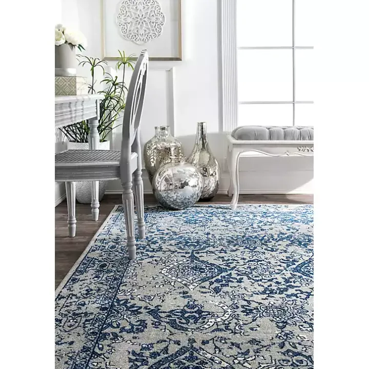 Blue Vintage Odell Area Rug, 5x7
