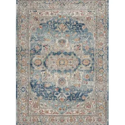 Blue Vintage Raj Area Rug, 3x5