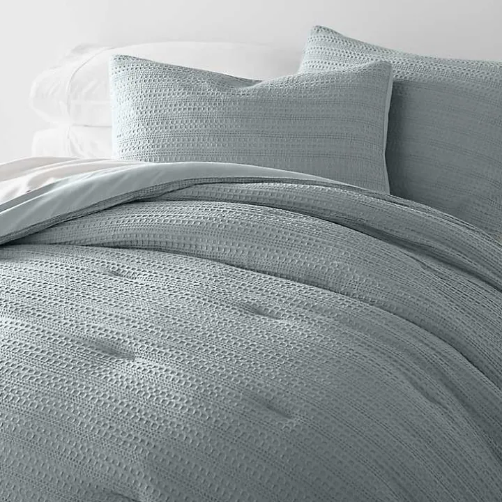Blue Waffle Ultra-Soft 3-pc. Queen Comforter Set
