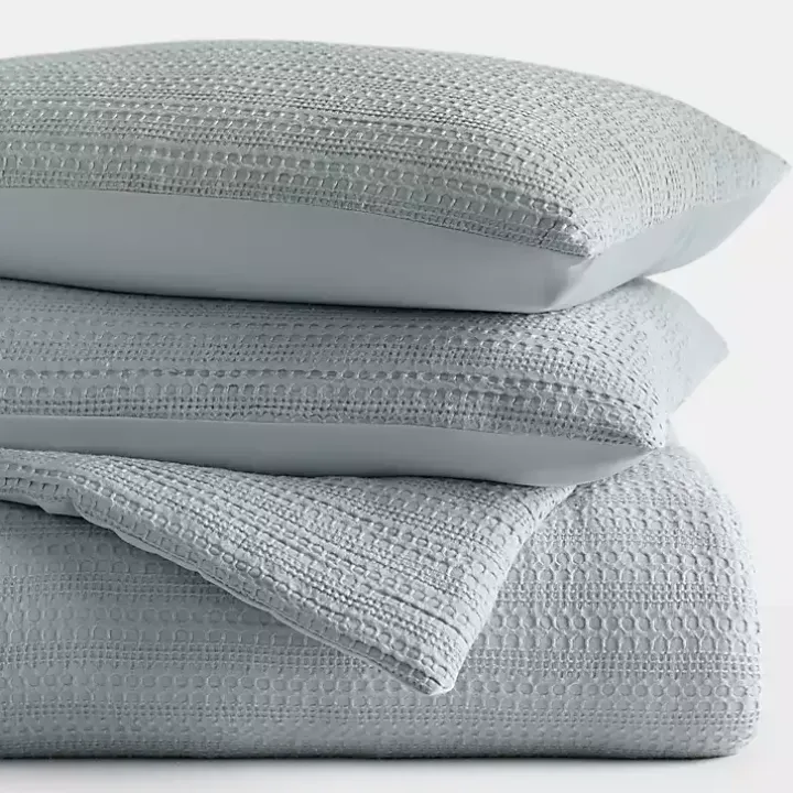 Blue Waffle Ultra-Soft 3-pc. Queen Comforter Set