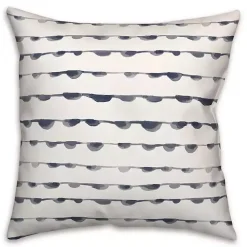 Blue Watercolor Dot Chain Pattern Pillow
