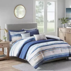 Blue Watercolor 8-pc. Full/Queen Comforter Set