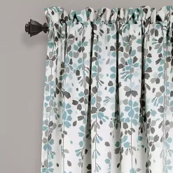 Blue Weeping Flower Curtain Panel Set, 95 in.