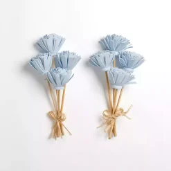 Blue Wooden Floral Stems, Set of 2