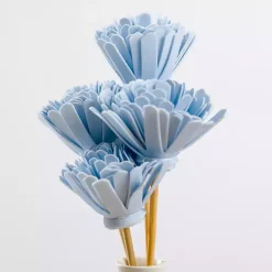 Blue Wooden Floral Stems, Set of 2