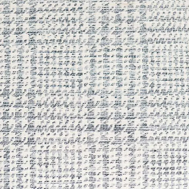 Blue-Grey Houndstooth 2-pc. Chair and Ottoman Set