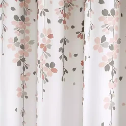 Blush and Gray Weeping Flower Shower Curtain