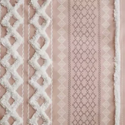 Blush Chenille Stripe Curtain Panel, 84 in.