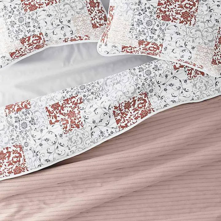 Blush Patchwork Reversible 3-pc. King Quilt Set