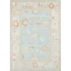 Bohemian Gretna Aqua Beige Accent Rug, 2x3