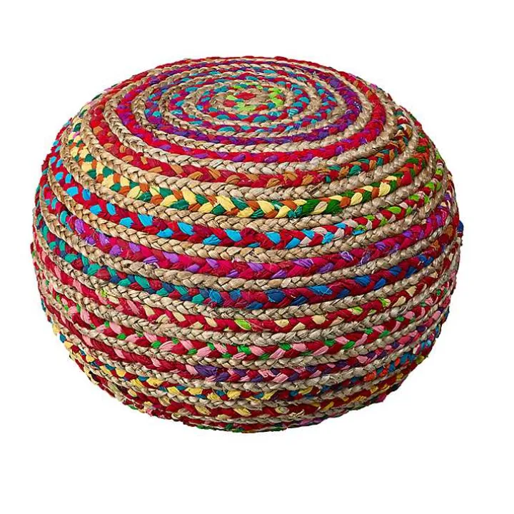 Boho Beauty Braided Pouf