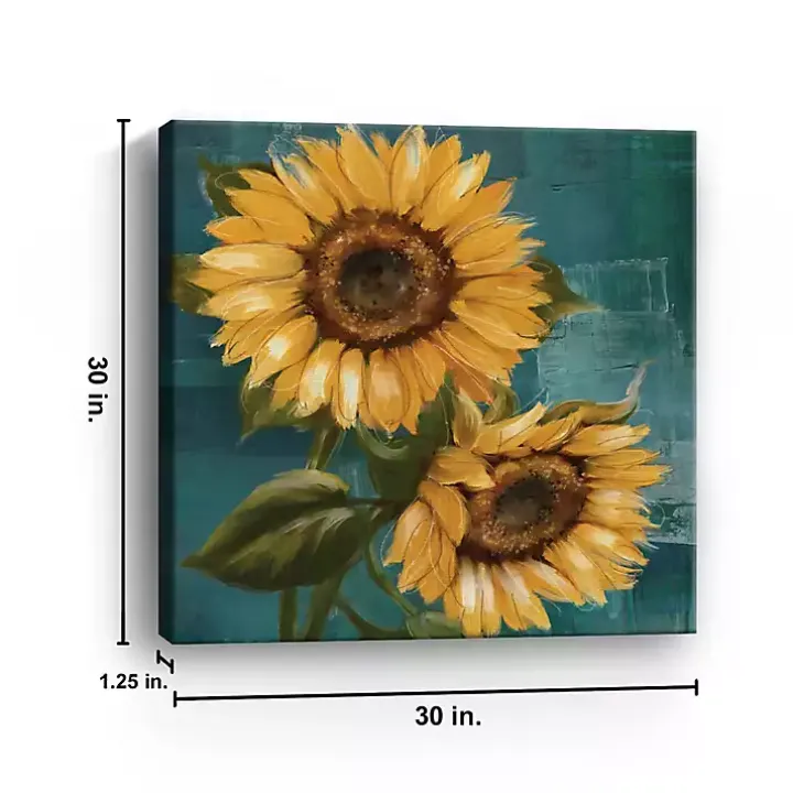 Bold Sunflowers Canvas Art Print, 30x30 in.