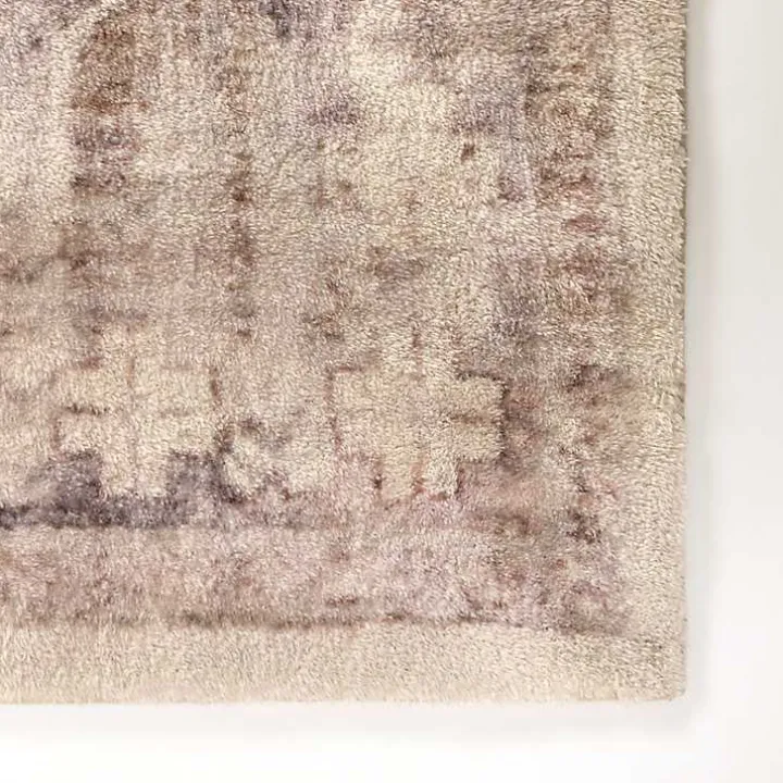 Bone Rosette Area Rug, 5x7