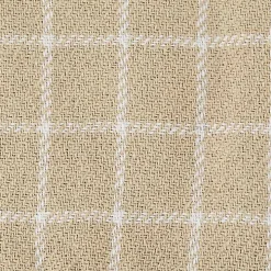 Brandy Tan Plaid Fringed Throw