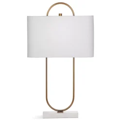Brass Open Oval Table Lamp