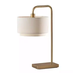 Brass Two-Tiered Shade Table Lamp