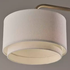 Brass Two-Tiered Shade Table Lamp