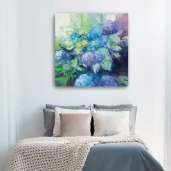 Bright Blooming Hydrangea Canvas Wall Art