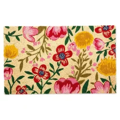 Bright Summer Blossoms Coir Doormat