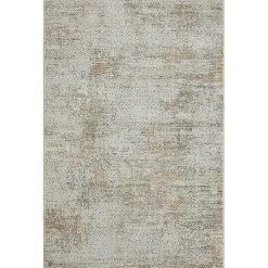 Brisbane Beige Faded Damask Area Rug, 5x8